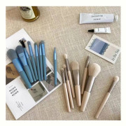 8Pcs Travel Mini Makeup Brush Set Concealer Brush Blush Loose Powder Brush Eye Shadow Highlighter Foundation Brush Beauty Tools