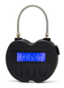 1x Smart Time Lock LCD-skärm Time Lock USB Uppladdningsbar Temporär Timer Hänglås Rese Elektronisk - Perfekt
