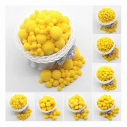 Yellow Pompom 8mm 10mm 15mm 20mm 30mm Pom Poms Ponpon Crafts Supplies DIY for Kids Toy Garment Sewing Home Wedding Decorations