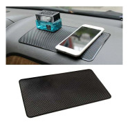 Anti-slip Rubber Mat for Car Dashboard, 10.6\" x 5.9\" Universal Car Dashboard Sticky Anti-slip Mat (Black/Grid)