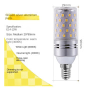 LED-lampa Ingen flimmerljus E14-12W E14-12W E14-12w