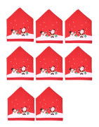 Julstolsöverdrag Söta stolsöverdrag Festlig festdekoration för hemprydnader 8pcs