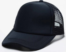 Mub- Wholesale Hip Hop Cotton Mesh Trucker Hat Blank Casquette Baseball Custom Logo Print 5 Panel Embroidered Sports Caps Black
