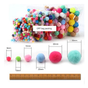 Pompom 8/10/15/20/25/30mm Mixed Fluffy Soft Pom Poms Pompoms Ball Furball Handmade for DIY Crafts Home Decor Sewing Supplies