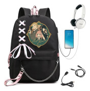Fashion Koreansk Mode Spy X Family Anya Forger Anime Skolväska för Tonåringar Flickor Ryggsäckar för Barn Studenter Skolväskor~08253