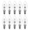 42w E14 C35 Dimbar Halogenlampa Ac 220-240v Varmvit 2700k E14 Transparent Halogenljuskälla (10st) [DB]