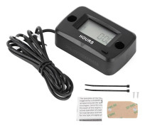 Timräknare Digital LCD-display Mätare Vibrationsaktiverad Vattentät för ATV UTV Motorcykel