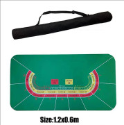 Het 1.2m Deluxe Suede Rubber Texas Hold'em Pokerbord med Blommönster Kasino Poker Set Brädspelmatta Pokertillbehör