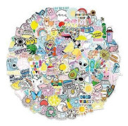 100 st/set kawaii-klistermärken för laptop, vattenflaska, skateboard, gitarr, resa, cykel, låda