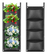 Fickor Väggplanteringspåsar, Vertikal Planteringspåse, Väggficka för Växter, för Balkong, Utomhus, Trädgård, Gård