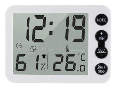 Digital Termometer Hygrometer Väckarklocka Timer Temperatur Luftfuktighetsmätare