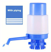 1 st blå handdriven vattenpumpsdispenser för dricksvattenflaska med vattenstoppventil BPA-fri