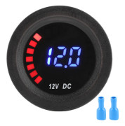 Spänningsmätare Färgad Skärm Fordonsmodifiering Ersättning LED-Display DC 12V Utan Panel