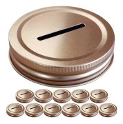 Roséguld Mason Jar Lock Myntfack Lock Ersättningsset 12st Tennplåt