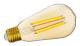Transparent Glas LED-lampa E27 Sockel ST64 Form 2 Watt Varmvit Gul Dubbel Filament 4,6 cm Bredd 14,5 cm Höjd Dekorativ Belysning