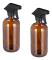 Sprayflaska glas brun, set om 2
