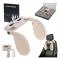 Adjustable Car Headrest with Side Cushions Memory Foam Beige Universal