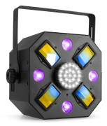 3-i-1 - Discolampa - Derby - Stroboskop - black light BeamZ MultiAce3 LED-effekt 3-i-1 - Discolampa - Derby - Stroboskop - UV ljus