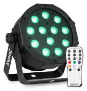 BeamZ SlimPar37 LED par med 12x 4W RGBW LED och DMX - Inkl. fjärrkontroll