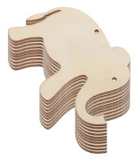 Beige Trä Elefant Hantverksskivor för DIY Dekoration 30st med Hål