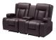 Loveseat reclinersoffa, 160,1x166,5x82 cm, brun, PU konstläder