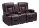 Loveseat reclinersoffa, 160,1x166,5x82 cm, brun, PU konstläder