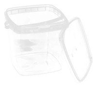 Fyrkantig Plast Hink Plastfärgburk för Matförvaring Läcksäker 2L