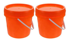 Plastfärgshink med handtag för förvaring 2 st Orange färgbehållare