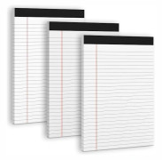 A4 Lined Tear-Off Pad 4-Pack 50 Sheets Per Pad White Paper Ideal for School Office and Meetings