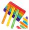 Livsmedelsgodkända glasspinnar Färgade Mini Craft Sticks för barn Flerfärgade 15.00X1.70X0.10CM Ispinnar 100st