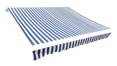 Tältduk - Exklusivt Hem - 3,5 x 2,5 m - Blå och vit - UV-skyddad polyester PU Blå och vit