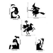 Läskiga Halloween Fönsterdekaler Dubbelsidiga Spökdekaler Fönster Dörr Klistermärken Barn Hem Fest Ornament för Klart Glas