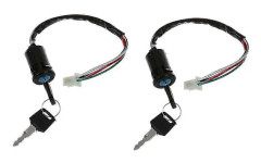 2x Motorcykelnycklar Startmotor Cylinder Tändningslås För Dirt Bike 50 70 90 110 150cc