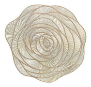Bordsunderlägg | Underlägg för matbord | Tvättbart och halkfritt matunderlägg - 4-pack (Gyllene blommatta), 38*38cm