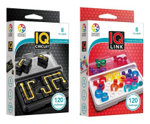 IQ Circuit, pusselspel med 120 utmaningar, 8+ år & Smart Games - IQ Link, pusselspel med 120 utmaningar, 8+ år