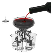 6 Shotglas Dispenser med Hållare Multi Hällare Spritbärare Drickverktyg