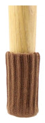24-pack, stickade bords- och stolsbensstrumpor, elastiska stolsmöbler strumpor, 2,8*3,8*6,5 cm, bruna
