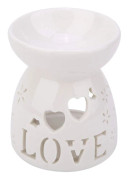 Vaxbrännare Keramiska Eterisk Oljebrännare Ljus Vaxvärmare Oljespridare Ljus Tealight Hållare Ljusbrännare Vax Smältbrännare Aromaterapi (Kärlek)