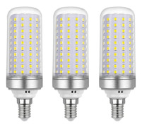 E14 Majs LED-lampa 25W, AC85-265V, 2200LM Kallvit 6000K, Motsvarar 250W Halogenlampa, Ej Dimbar, 3-pack 6000K