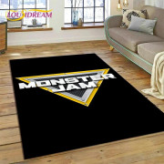 Monster Truck Monster Jam Tecknad Matta Matta för Sovrum Vardagsrum Hem Soffdekoration, Barnspel Stor Dekor Golvmatta 70x100cm( 27x39in )