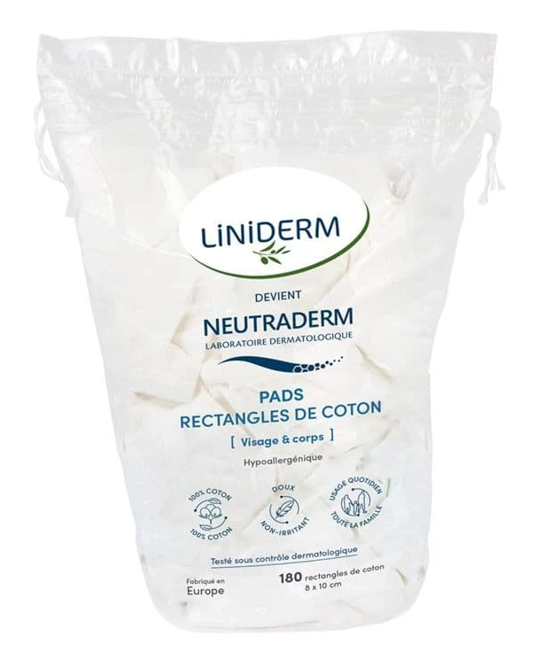 Neutraderm Baby Pads Rektanglar av Bomull 180 Enheter