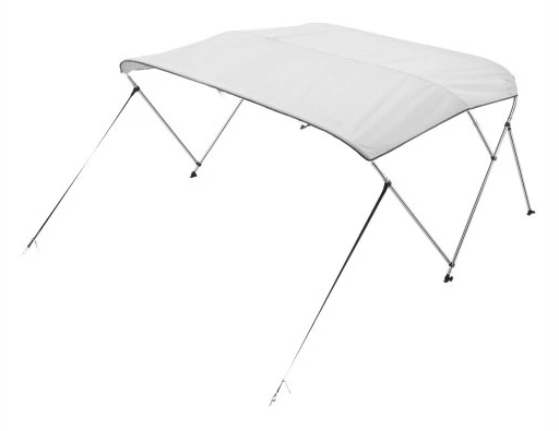 Båtbimini-top 72x185,4x116,8 cm ljusgrå, polyester, solskydd