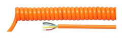 HELU 85306 Spiralkabel H05BQ-F 300 mm / 1200 mm 3 G 1 mm² Orange 1 stk