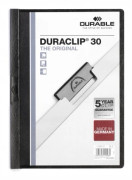 Klämmapp Duraclip 30 ark svart A4