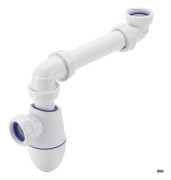 Easyphon offset tvättställshävert - NICOLL - PVC - Diameter 32mm - Vit - Höjdjusterbar