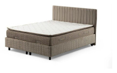 Dubbelmadrass, Bas & Huvudgavel Sudamal Set Brun - 160 x 114 x 200 cm