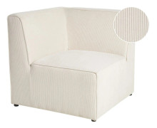 Hörnsektion Beige Manchester 1-sits Jumbo Cord Soffa Modul Modern Enkelsits