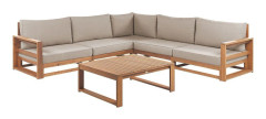 Loungegrupp Timor Ljus trä/grått/beige, Ja, Vändbar - Ljus trä/grått/beige, Ja, Vändbar