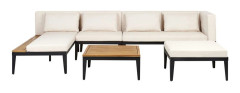 Loungegrupp med fotpall Bracciano 4-Sits - 4-Sits