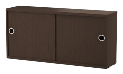 Skåp m skjutdörrar 78x20x37 Mörk EK